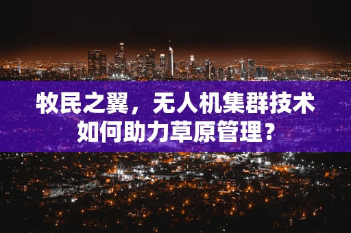 牧民之翼，无人机集群技术如何助力草原管理？