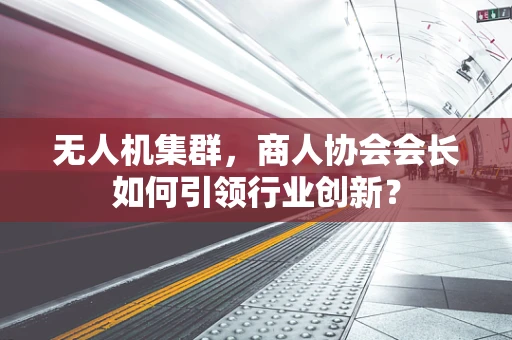 无人机集群，商人协会会长如何引领行业创新？