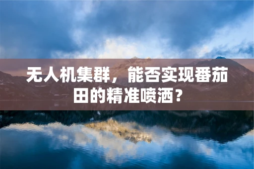 无人机集群，能否实现番茄田的精准喷洒？