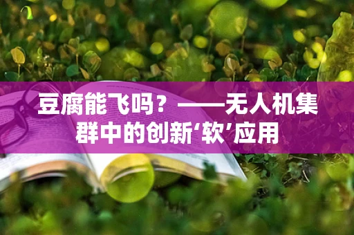 豆腐能飞吗？——无人机集群中的创新‘软’应用