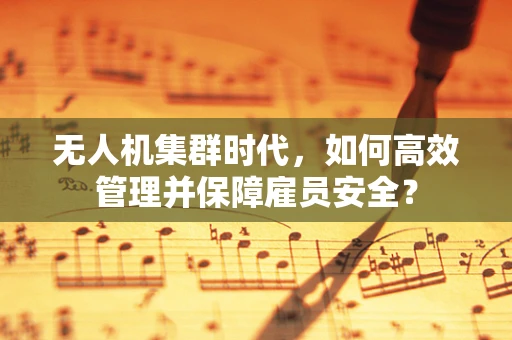 无人机集群时代，如何高效管理并保障雇员安全？