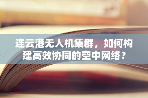 连云港无人机集群，如何构建高效协同的空中网络？