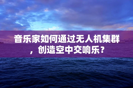 音乐家如何通过无人机集群，创造空中交响乐？