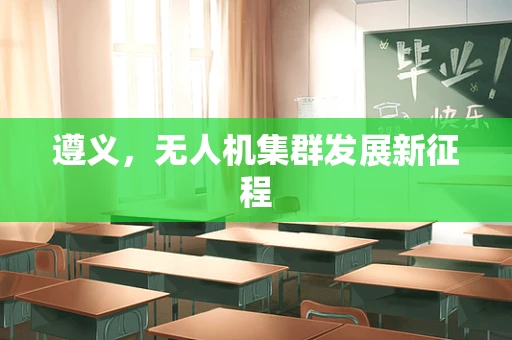 遵义，无人机集群发展新征程