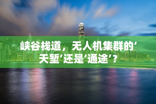 峡谷栈道，无人机集群的‘天堑’还是‘通途’？