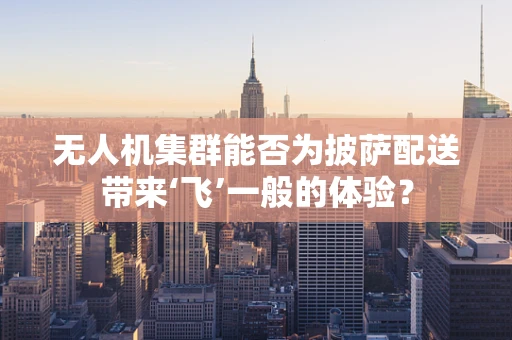 无人机集群能否为披萨配送带来‘飞’一般的体验？