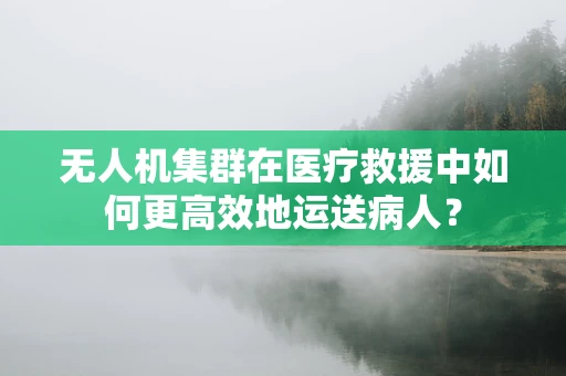 无人机集群在医疗救援中如何更高效地运送病人？