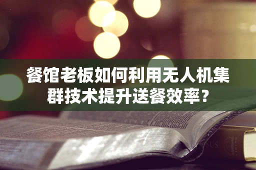 餐馆老板如何利用无人机集群技术提升送餐效率？