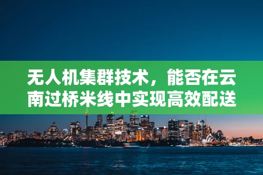 无人机集群技术，能否在云南过桥米线中实现高效配送？