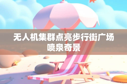 无人机集群点亮步行街广场喷泉奇景