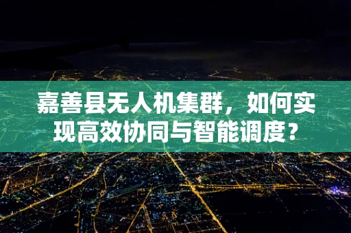 嘉善县无人机集群，如何实现高效协同与智能调度？