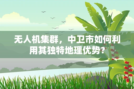无人机集群，中卫市如何利用其独特地理优势？
