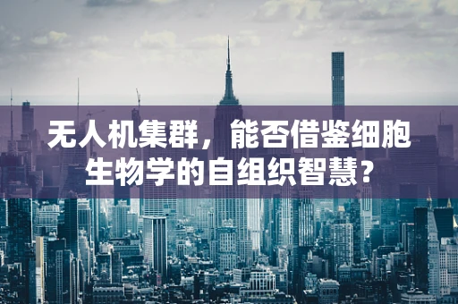 无人机集群，能否借鉴细胞生物学的自组织智慧？