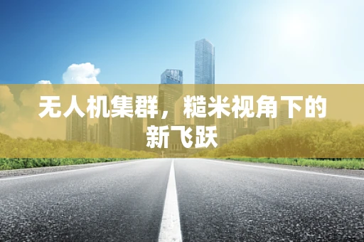 无人机集群，糙米视角下的新飞跃
