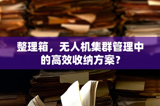 整理箱，无人机集群管理中的高效收纳方案？