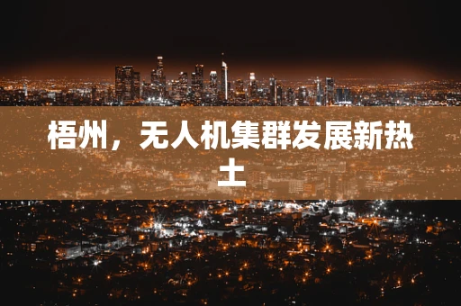 梧州，无人机集群发展新热土