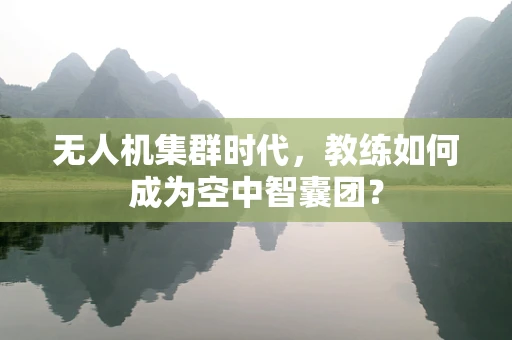 无人机集群时代，教练如何成为空中智囊团？
