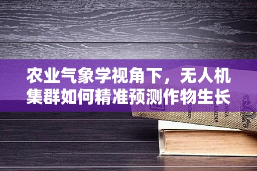 农业气象学视角下，无人机集群如何精准预测作物生长环境？