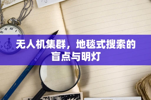 无人机集群，地毯式搜索的盲点与明灯