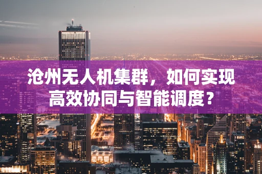 沧州无人机集群，如何实现高效协同与智能调度？