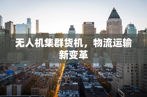 无人机集群货机，物流运输新变革