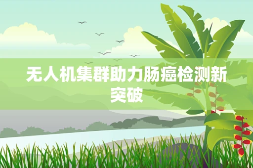 无人机集群助力肠癌检测新突破