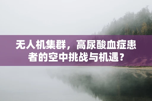 无人机集群，高尿酸血症患者的空中挑战与机遇？