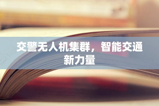 交警无人机集群，智能交通新力量