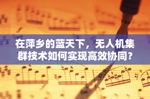 在萍乡的蓝天下，无人机集群技术如何实现高效协同？