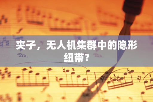 夹子，无人机集群中的隐形纽带？