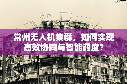 常州无人机集群，如何实现高效协同与智能调度？