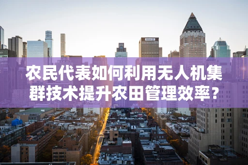 农民代表如何利用无人机集群技术提升农田管理效率？