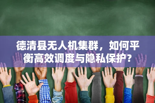 德清县无人机集群，如何平衡高效调度与隐私保护？