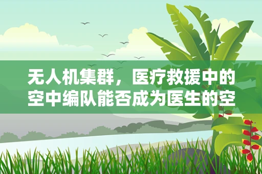 无人机集群，医疗救援中的空中编队能否成为医生的空中翅膀？