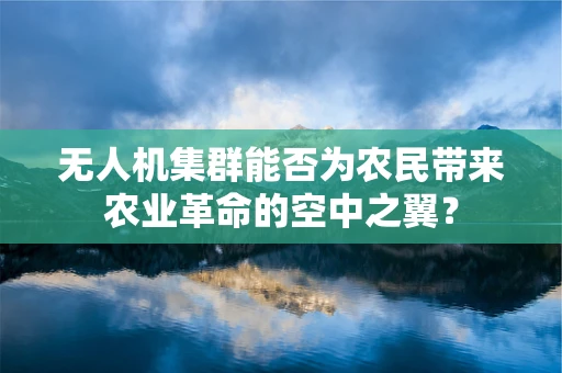 无人机集群能否为农民带来农业革命的空中之翼？