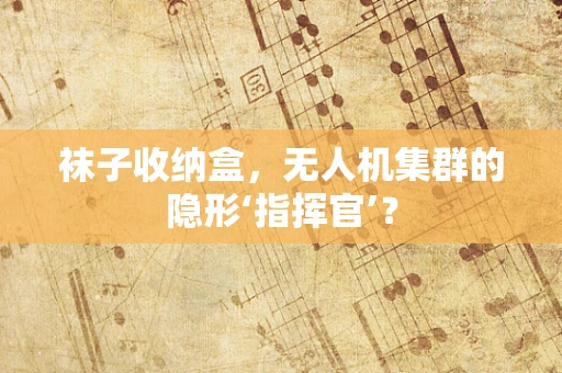 袜子收纳盒，无人机集群的隐形‘指挥官’？