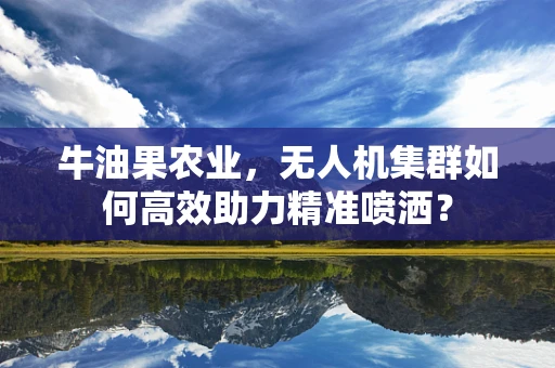 牛油果农业，无人机集群如何高效助力精准喷洒？