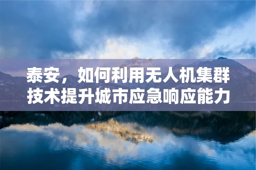 泰安，如何利用无人机集群技术提升城市应急响应能力？