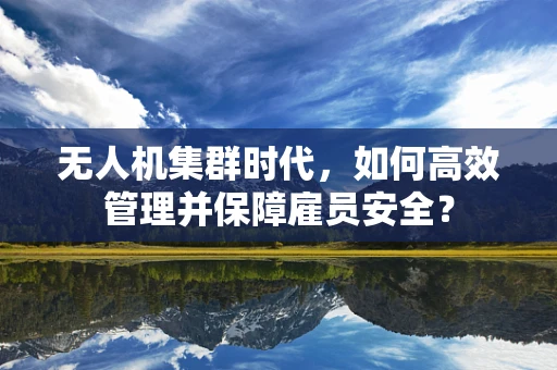 无人机集群时代，如何高效管理并保障雇员安全？