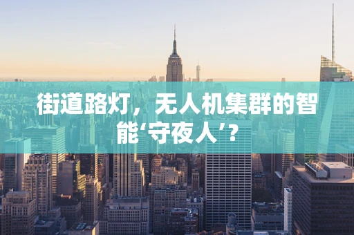 街道路灯，无人机集群的智能‘守夜人’？