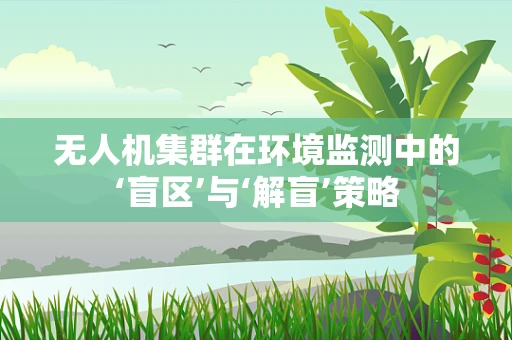 无人机集群在环境监测中的‘盲区’与‘解盲’策略