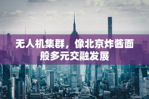 无人机集群，像北京炸酱面般多元交融发展