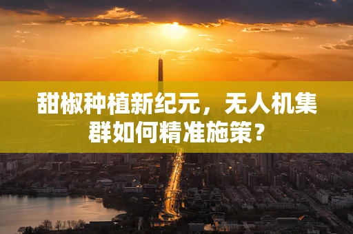 甜椒种植新纪元，无人机集群如何精准施策？