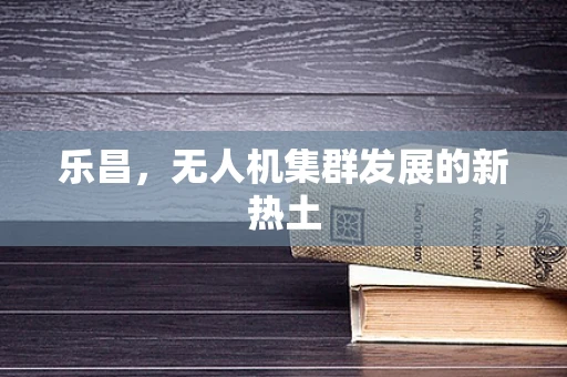 乐昌，无人机集群发展的新热土