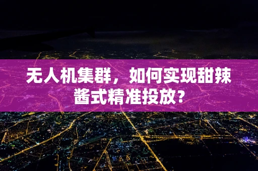 无人机集群，如何实现甜辣酱式精准投放？