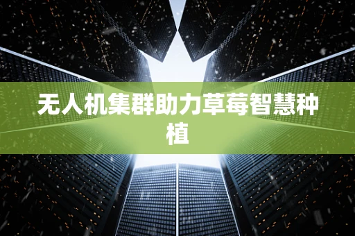 无人机集群助力草莓智慧种植