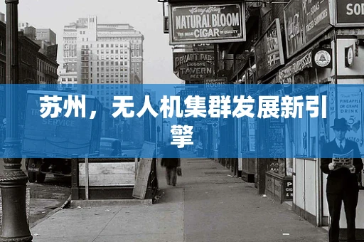 苏州，无人机集群发展新引擎