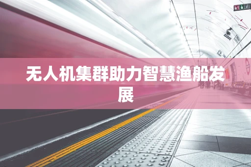 无人机集群助力智慧渔船发展