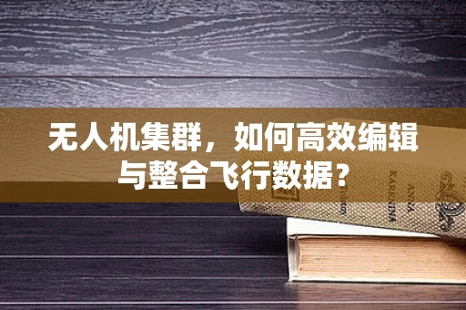 无人机集群，如何高效编辑与整合飞行数据？