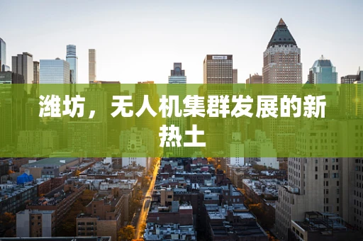 潍坊，无人机集群发展的新热土